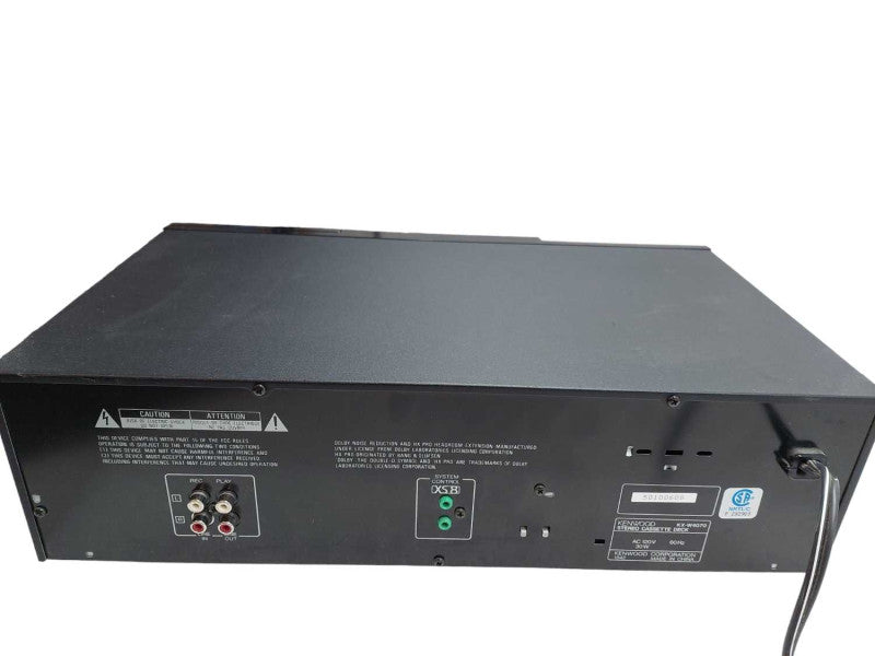 Kenwood Stereo Double Cassette Deck Model : KX-W4070 =