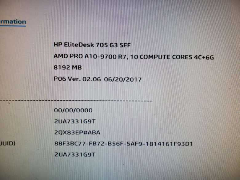 AMD Pro A10-9700 R7 8GB RAM HP SFF Desktop  Q