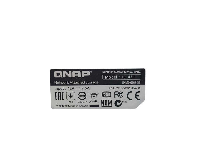 QNAP 4-Bay Network Attached Storage TS-431 w/ 4x HDD Trays, READ _