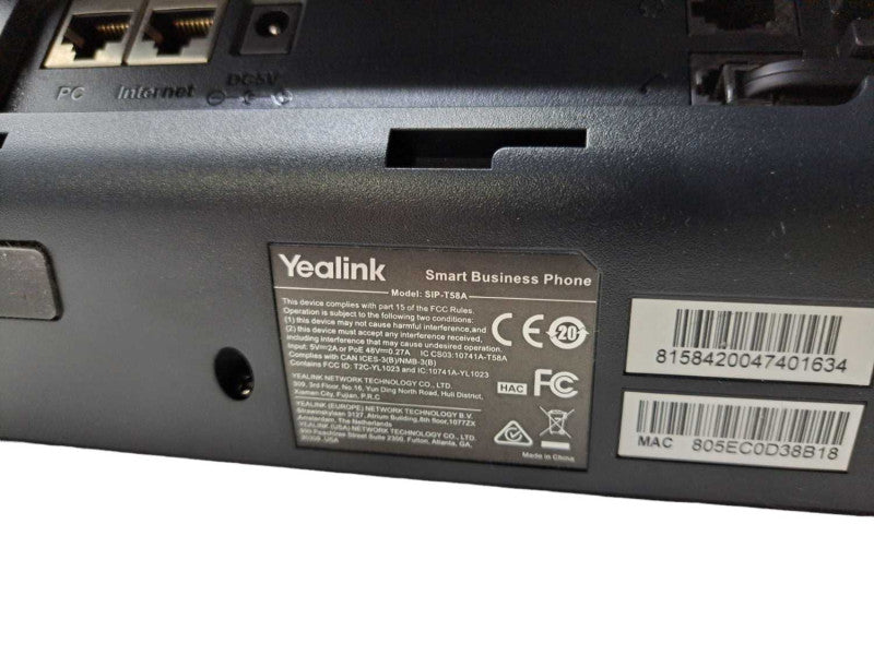 Yealink SIP-T58A | Teams Smart Touch Screen PoE IP Office Phone + Camera )