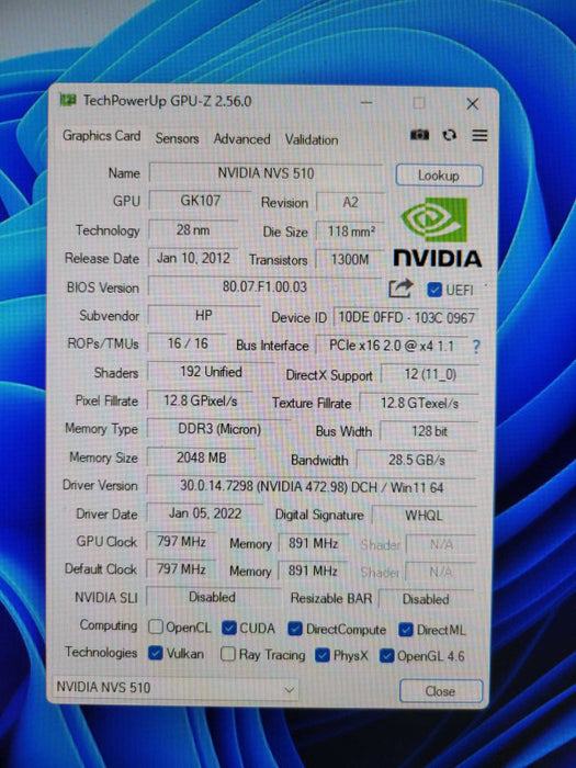 NVIDIA NVS 510 2GB 4x Mini DP %