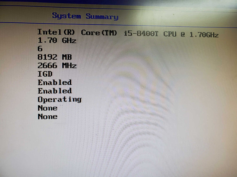 Lenovo ThinkCentre M720q USFF Desktop i5-8400T 8GB DDR4 NO HDD Q@