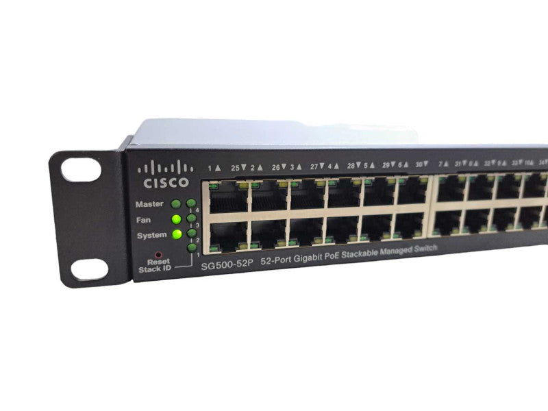 Cisco SG500-52P | 52-Port Gigabit PoE Stackable Managed Network Switch )