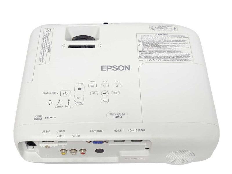 Epson LCD Projector Home Cinema 1060 H849A, 475 Lamp Hours, No Remote _