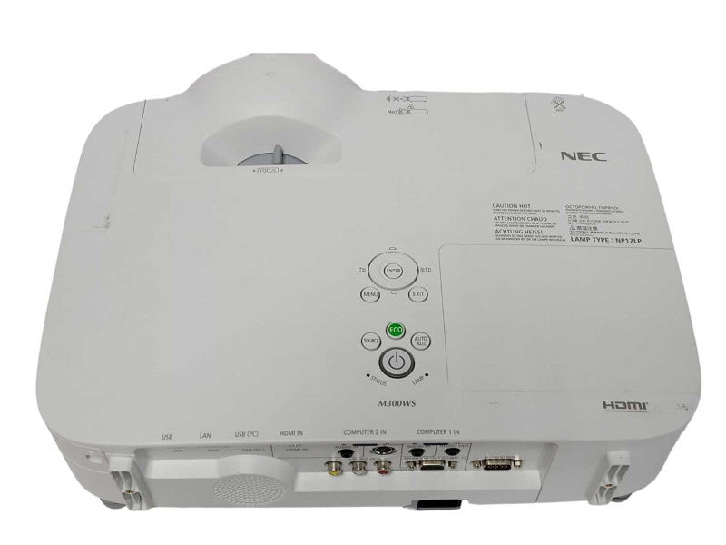 NEC NP-M300WS 3LCD Projector 3000 ANSI Short-Throw HDMI, No Remote, SEE _