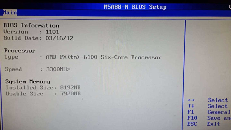 AMD FX-6100 Six-Core 8GB DDR3 RAM Desktop Q
