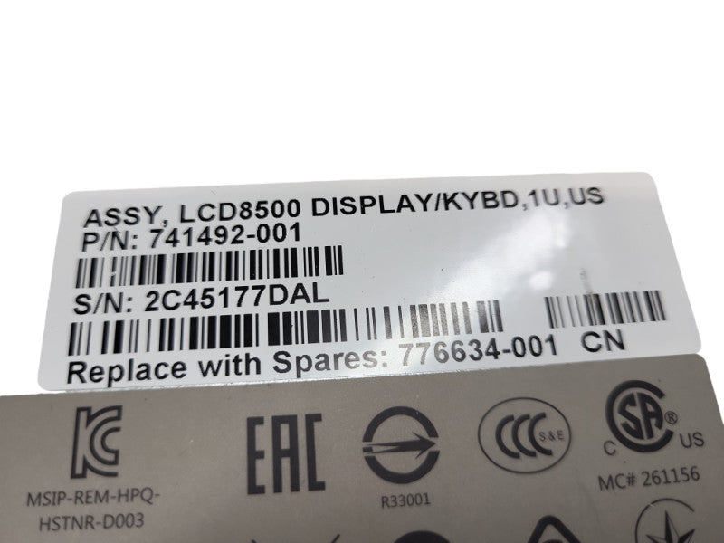 HP LCD8500 18.5\\" Rackmount Console LCD Monitor 741492-001 No Power adapt &
