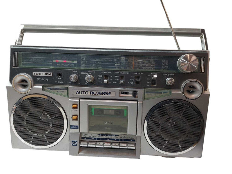 Vintage Toshiba Ghetto Blaster BoomBox Radio Cassette  Model: RT-200S â
