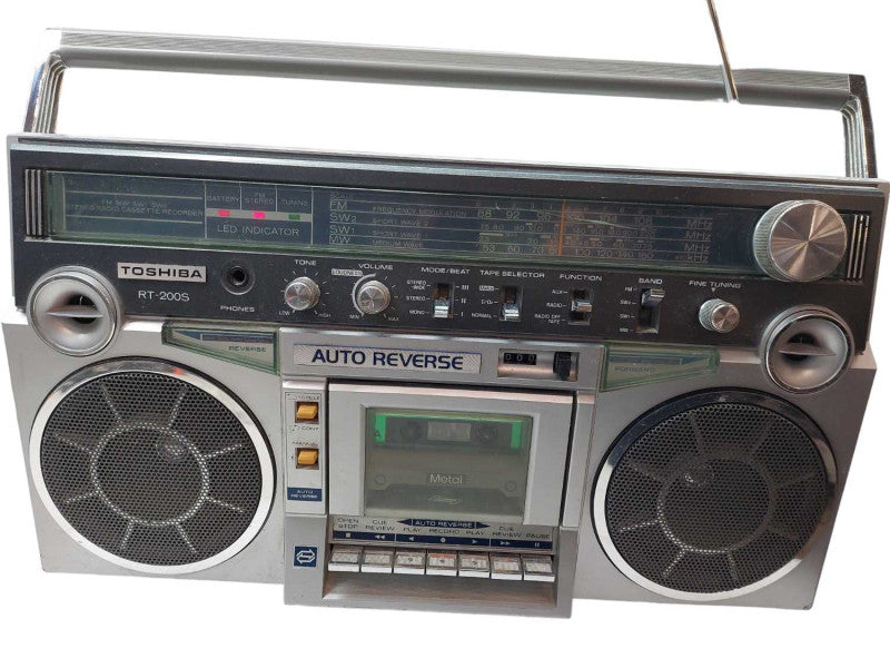 Vintage Toshiba Ghetto Blaster BoomBox Radio Cassette  Model: RT-200S â
