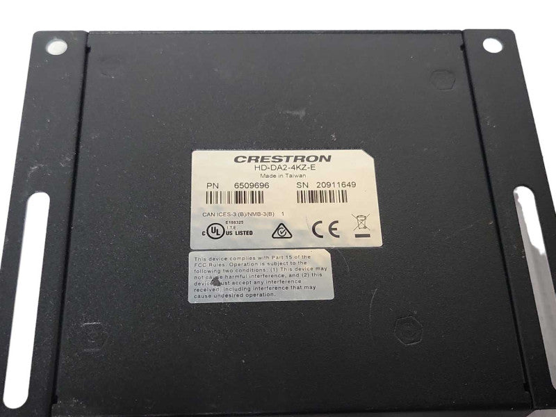 Crestron HD-DA2-4KZ-E 1:2 HDMI Distribution Amplifier 6509696, READ _