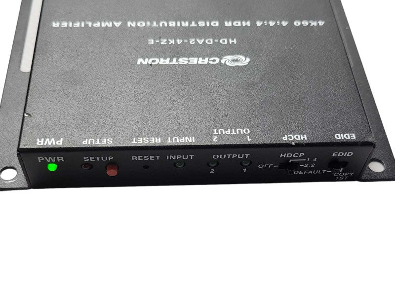 Crestron HD-DA2-4KZ-E 1:2 HDMI Distribution Amplifier 6509696, READ _