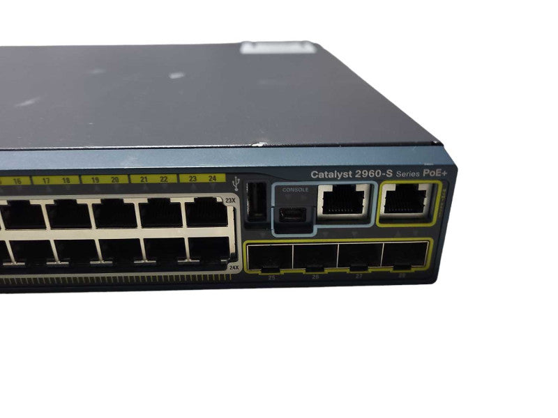 Cisco WS-C2960S-24PS-L 24 Port Gigabit 370W PoE+ Switch $