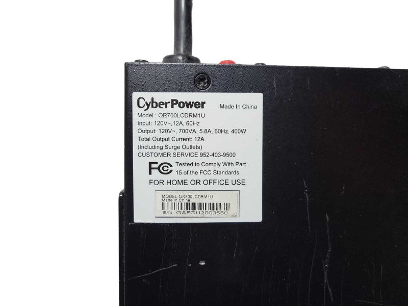 CyberPower OR700LCDRM1U Battery Backup UPS System Q$