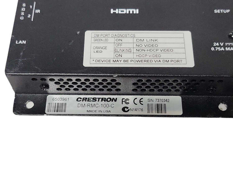 Crestron DM-RMC-100-C DM Room Controller HDMI, READ _