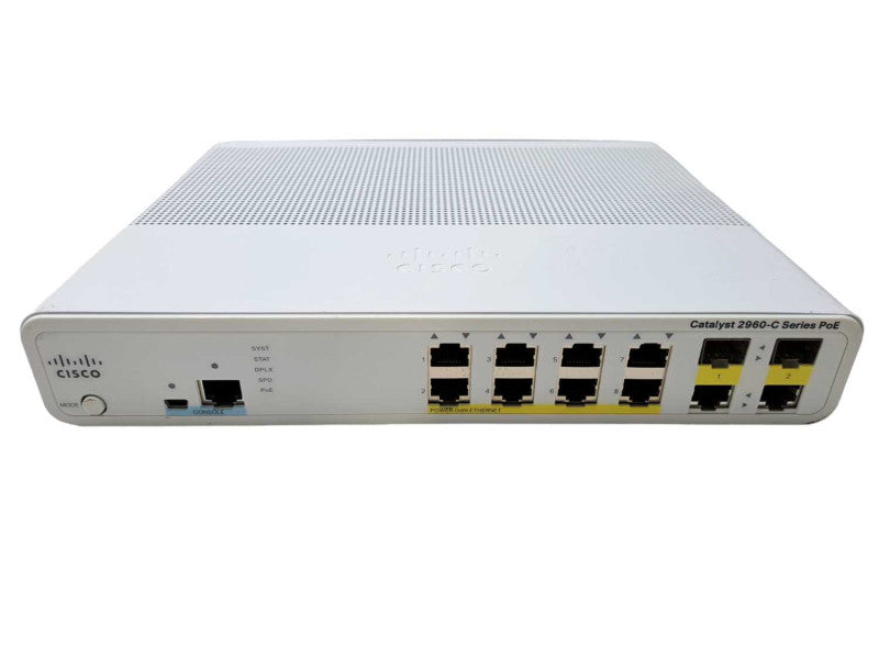 Cisco WS-C2960C-8PC-L | 8-Port 10/100 PoE Silent Switch | Factory Reset  Q)
