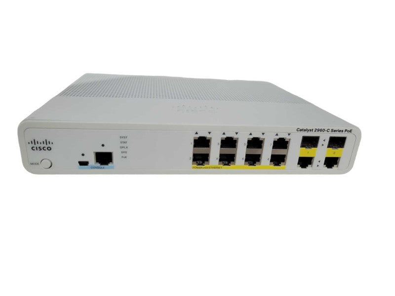 Cisco Catalyst WS-C2960C-8PC-L 8-Port PoE Fast ethernet Switch !