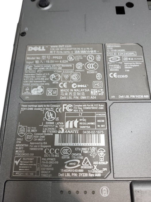 Dell Latitude D800 Laptop 15.4 Pentium PP02X Vintage Laptop &