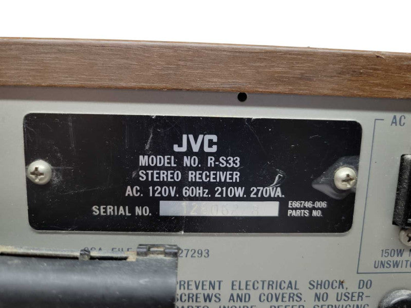 Vintage JVC R-S33 Stereo Receiver Super-A %