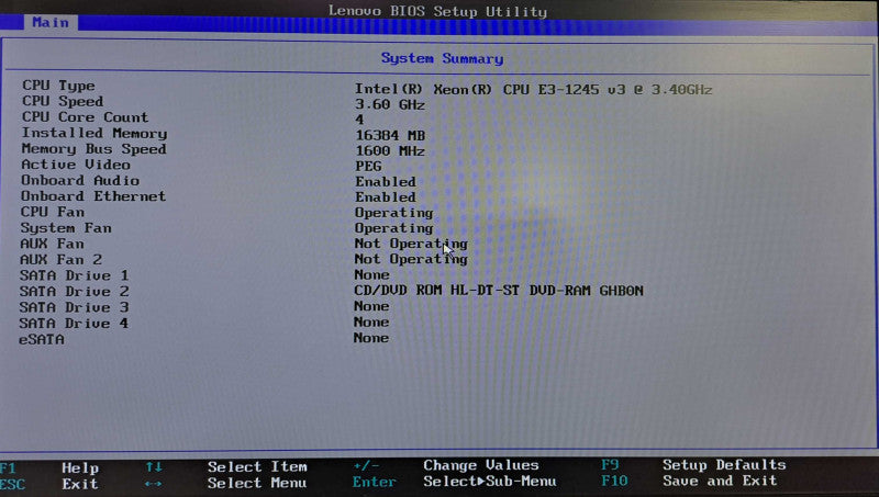 Lenovo ThinkStation E32 SFF | Xeon E3-1245 v3 @ 3.40GHz 16GB Ram Quadro K600 )