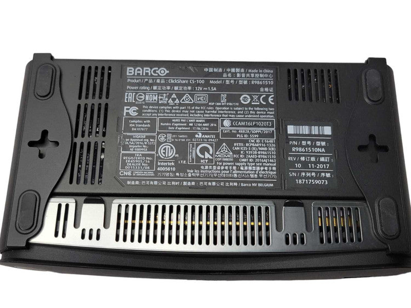 Barco ClickShare CS-100 Wireless Presentation System  R9861510 only _