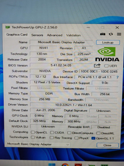 NVIDIA GeForce 6600GT 256MB PCIE %