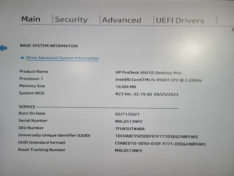 HP ProDesk 400 G5 USFF | i5-9500T @ 2.20GHz 16GB DDR4 256GB NVMe !