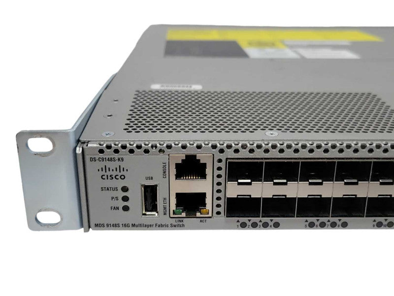 Cisco DS-C9148S-K9 48-Port 16GbE SFP+ Multilayer Fabric Switch w/Ears 2x PSU Q_