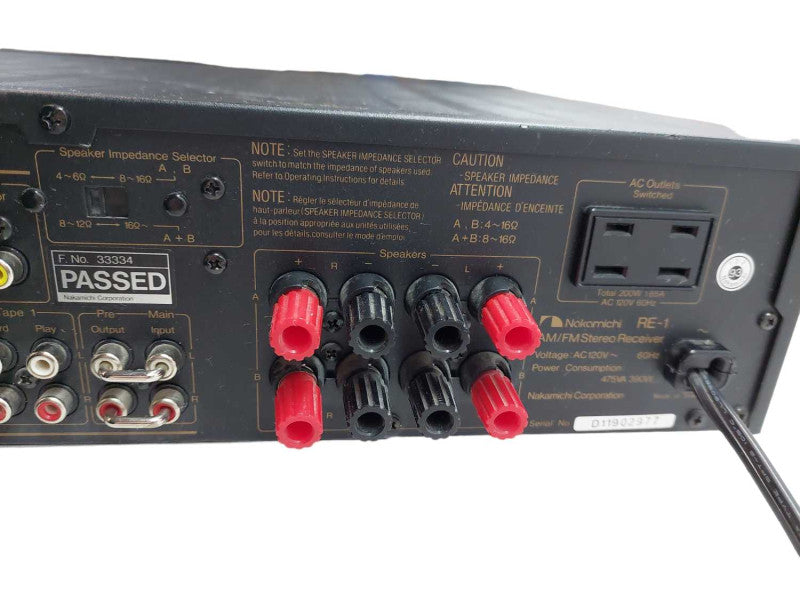 NAKAMICHI Harmonic Time Alignment Amplifier Model: RE1 390Watt  AC120Volt  â