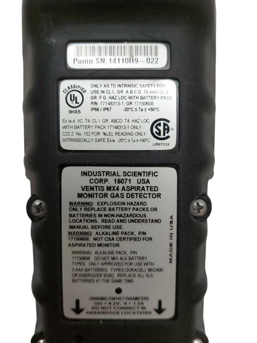 Industrial Scientific Ventis Gas Detector Model: MX4 =