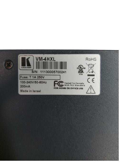 Kramer 1:4 HDMI Distributor Model: VM-4Hxl =