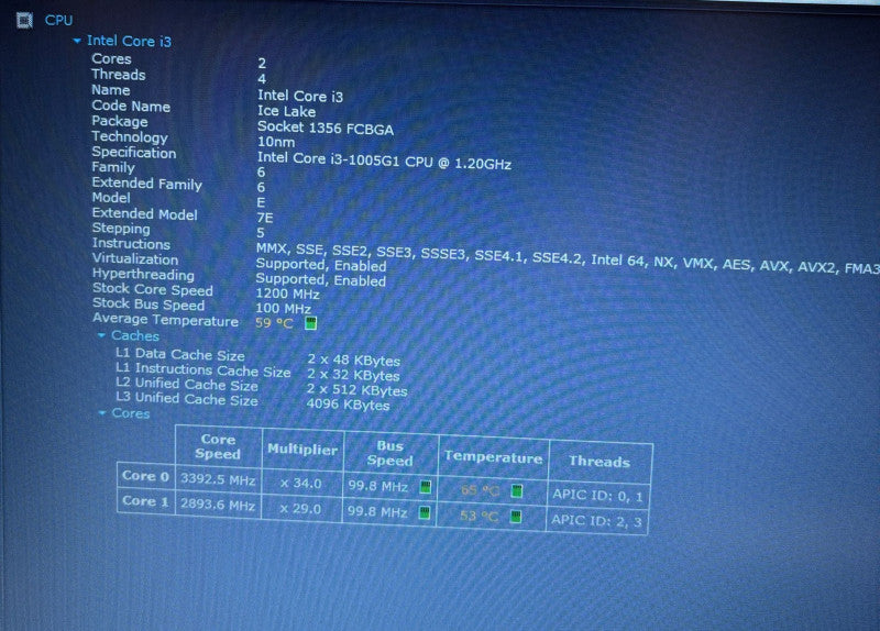ASUS VivoBook X509JA Intel Core i3-1005G1@1.2GHz 12GB RAM 256GB SSD Q