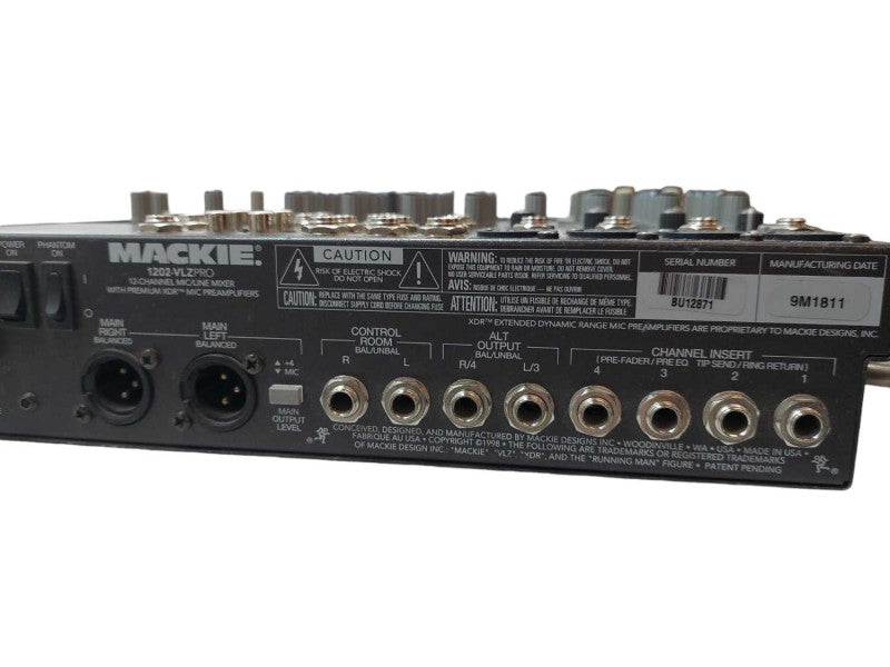 Mackie 1202-VLZPro 12-Chanel Mic/Line Mixer with Premium XDR Mic PreAmplifier â
