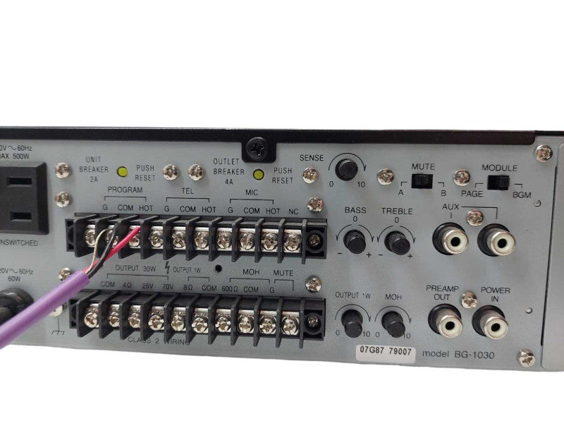 Toa Integrated Amplifier Model: BG-1030 =