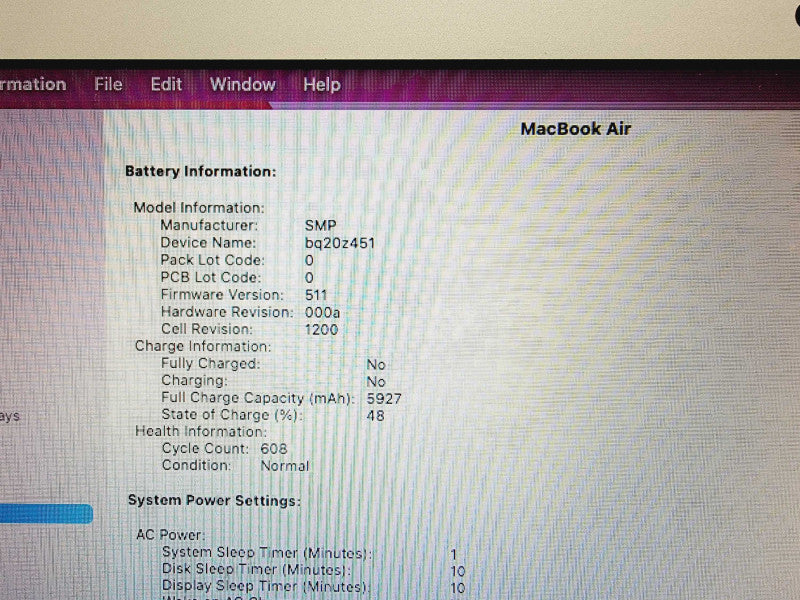 Apple Macbook Air 2015 13\\" Core i5-5250U @ 1.6GHz 8GB DDR3 250GB SSD (