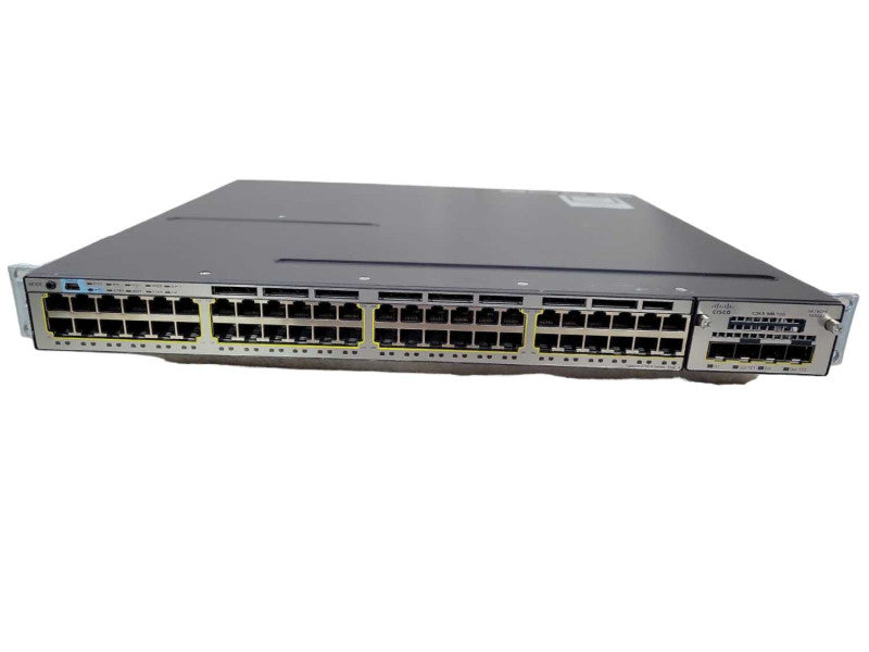 Cisco WS-C3750X-48P-L V02 Gigabit PoE+ Network Switch 10GbE Module !