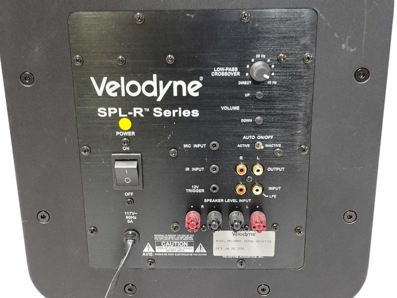 Velodyne SPL SPL10RBG Powered Subwoofer, READ _
