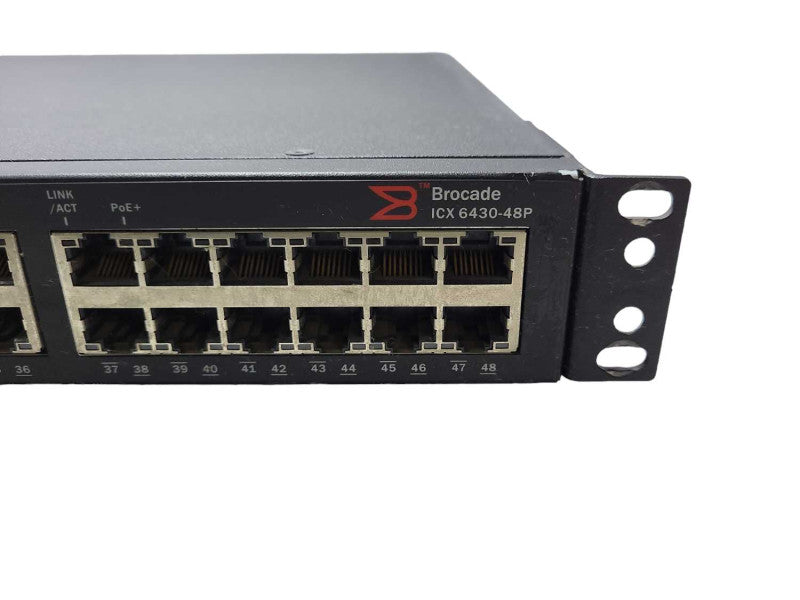Brocade ICX 6430-48P 48 Port PoE+ 390W Gigabit Ethernet Switch Q$