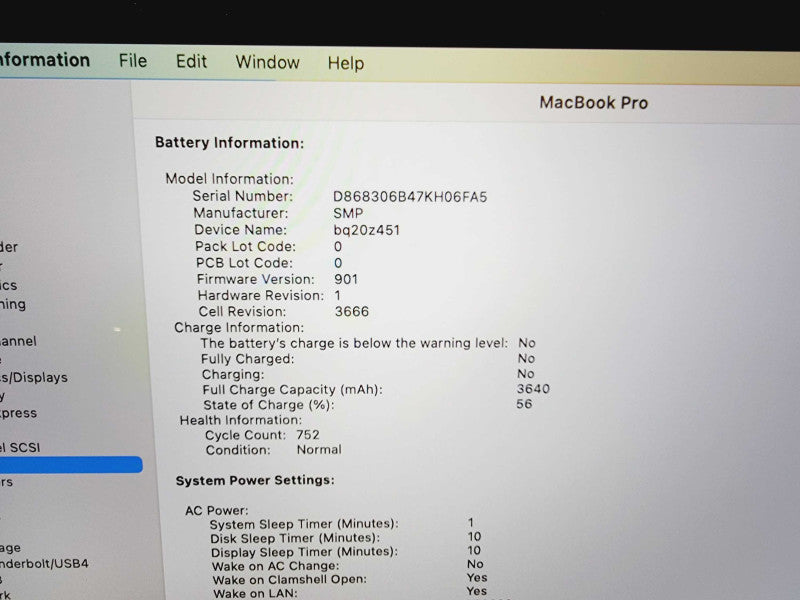 Apple Macbook Pro 2017 13\\" Core i7-7660U @ 2.5GHz 16GB DDR3 250GB SSD (