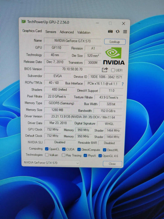 EVGA NVIDIA GeForce GTX 570 HD SC 1 GB GDDR5 PCI Express 2.0 x16 Video Card  !