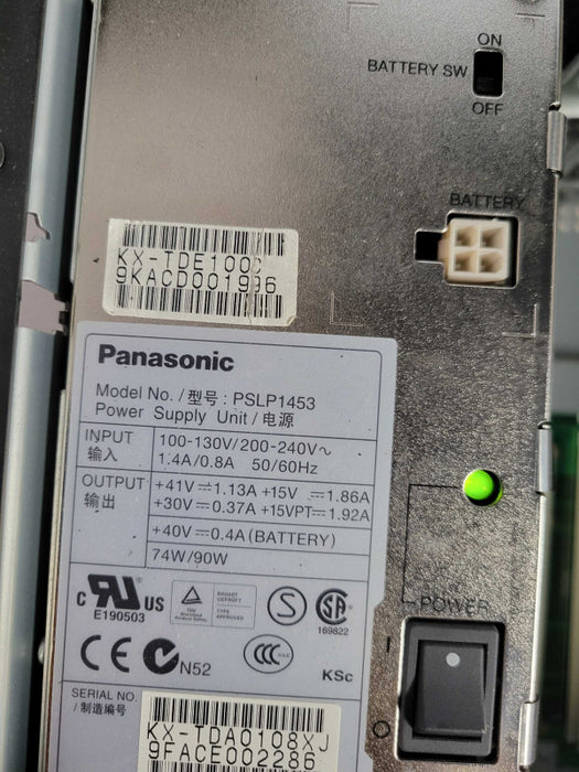 Panasonic PSLP1453 KX-TDE100 Power Supply _