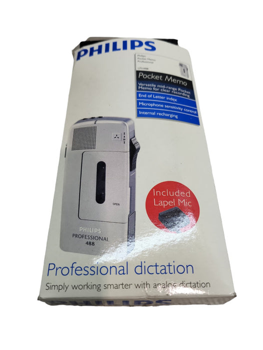 Philips 488 Professional Voice Recorder Pocket Memo &