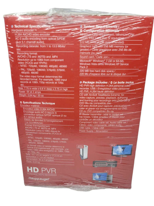 Hauppauge HD PVR Personal HD Recorder %