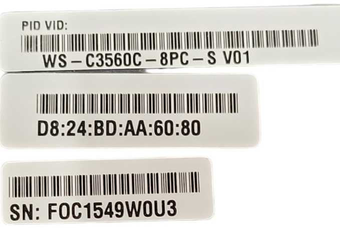 Cisco WS-C3560C-8PC-S 8-Port PoE + 2x Dual Purpose uplink IP Base Q_