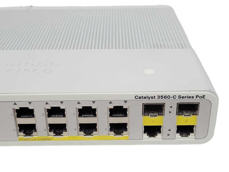 Cisco WS-C3560C-8PC-S 8-Port PoE + 2x Dual Purpose uplink IP Base Q_