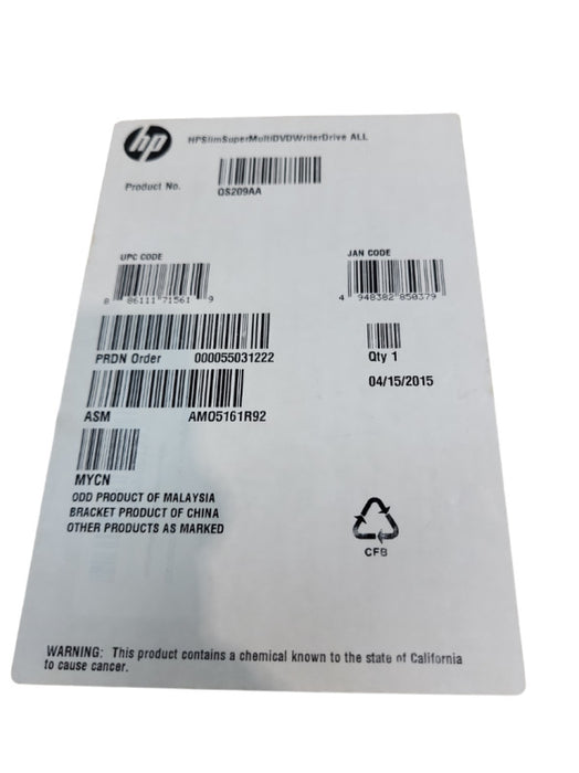 HP QS209AA DVD-Writer - Internal SLIM &