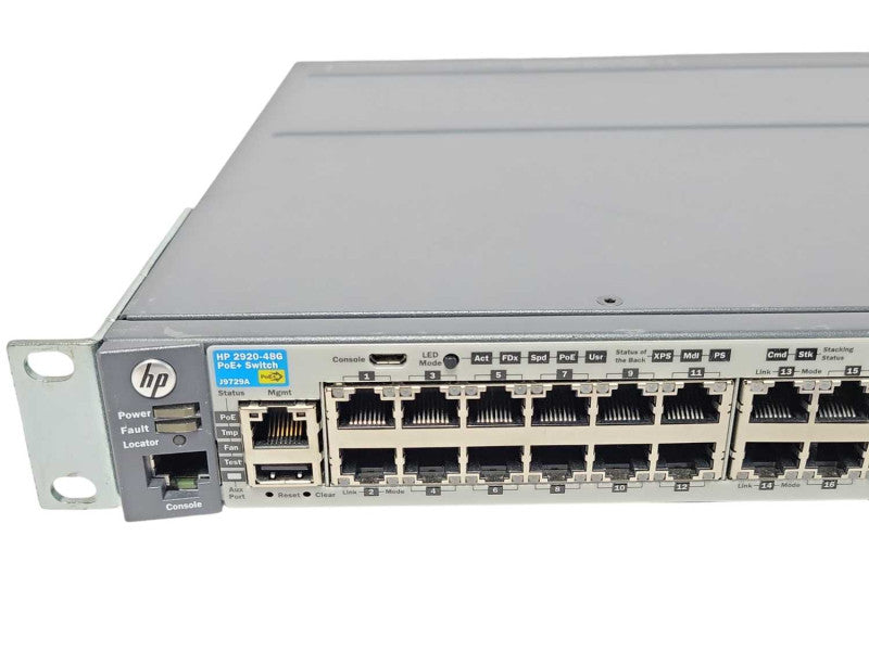 HP Aruba 2920-48G-PoE+ J9729A 48-Port Gigabit PoE+ Switch w/ J9733A Module _