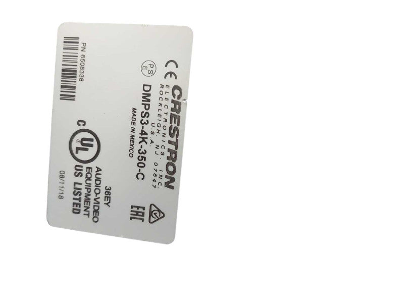Crestron HDMI 3 Series Model: DMPS3-4K-350-C Qâ