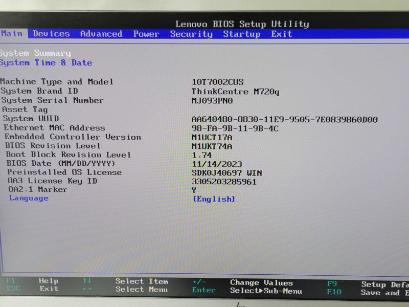 Lenovo ThinkCentre M720q USFF Desktop i5-8400T 8GB DDR4 256GB NVMe w/ Power _