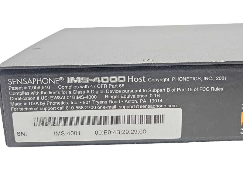 Sensaphone IMS-4000 Enterprise Remote Infrastructure Monitoring Host READ _
