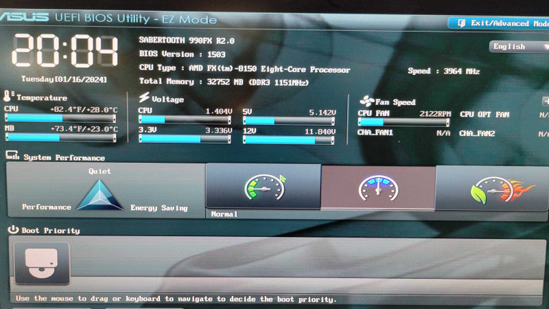 AMD FX-8150 (8-Core) | ASUS SABERTOOTH 990FX R2.0 | 32GB RAM | I/O Plate